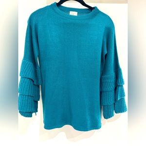 Teal knitted sweater